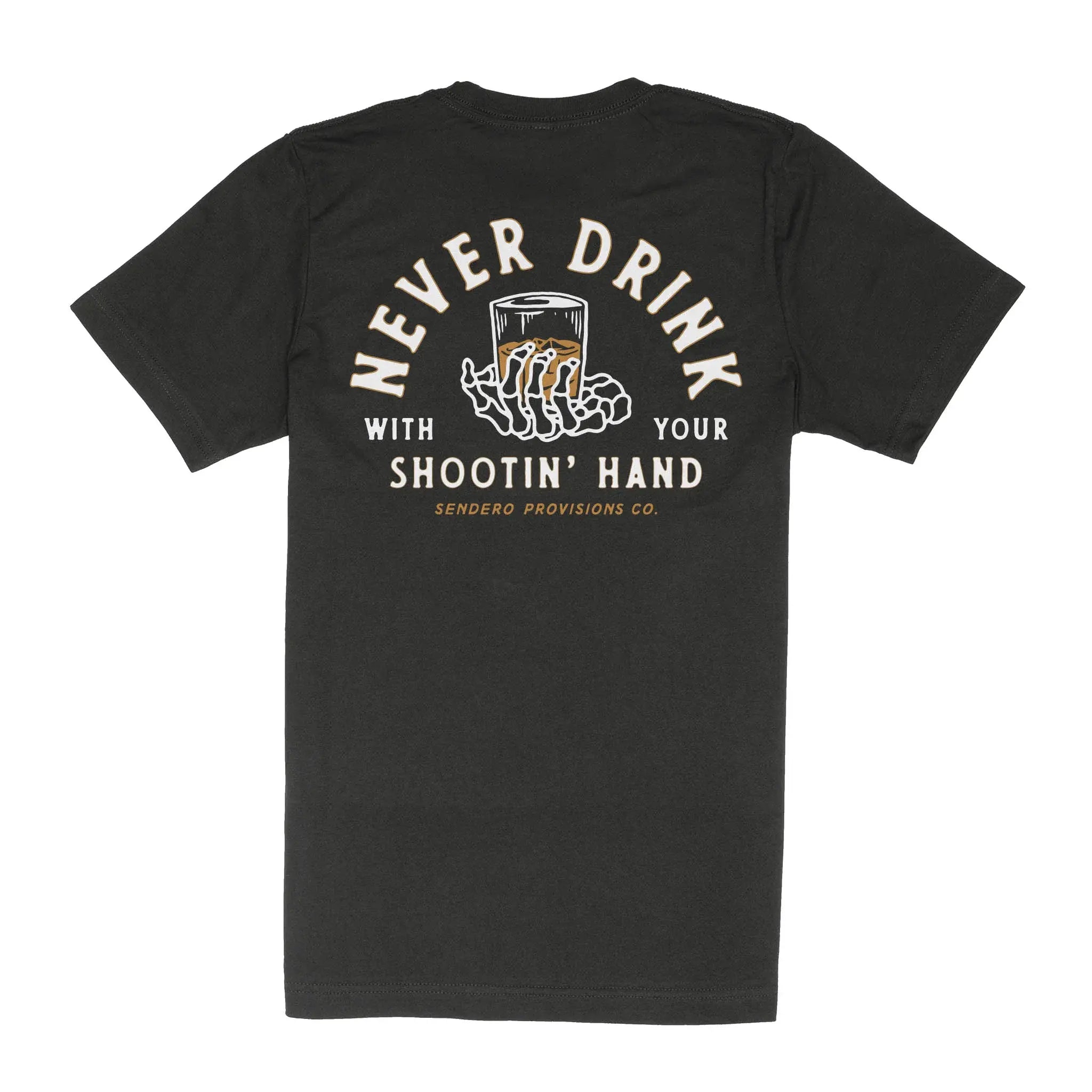Sendero Shootin Hand Black Graphic Tee C3 Size XL.