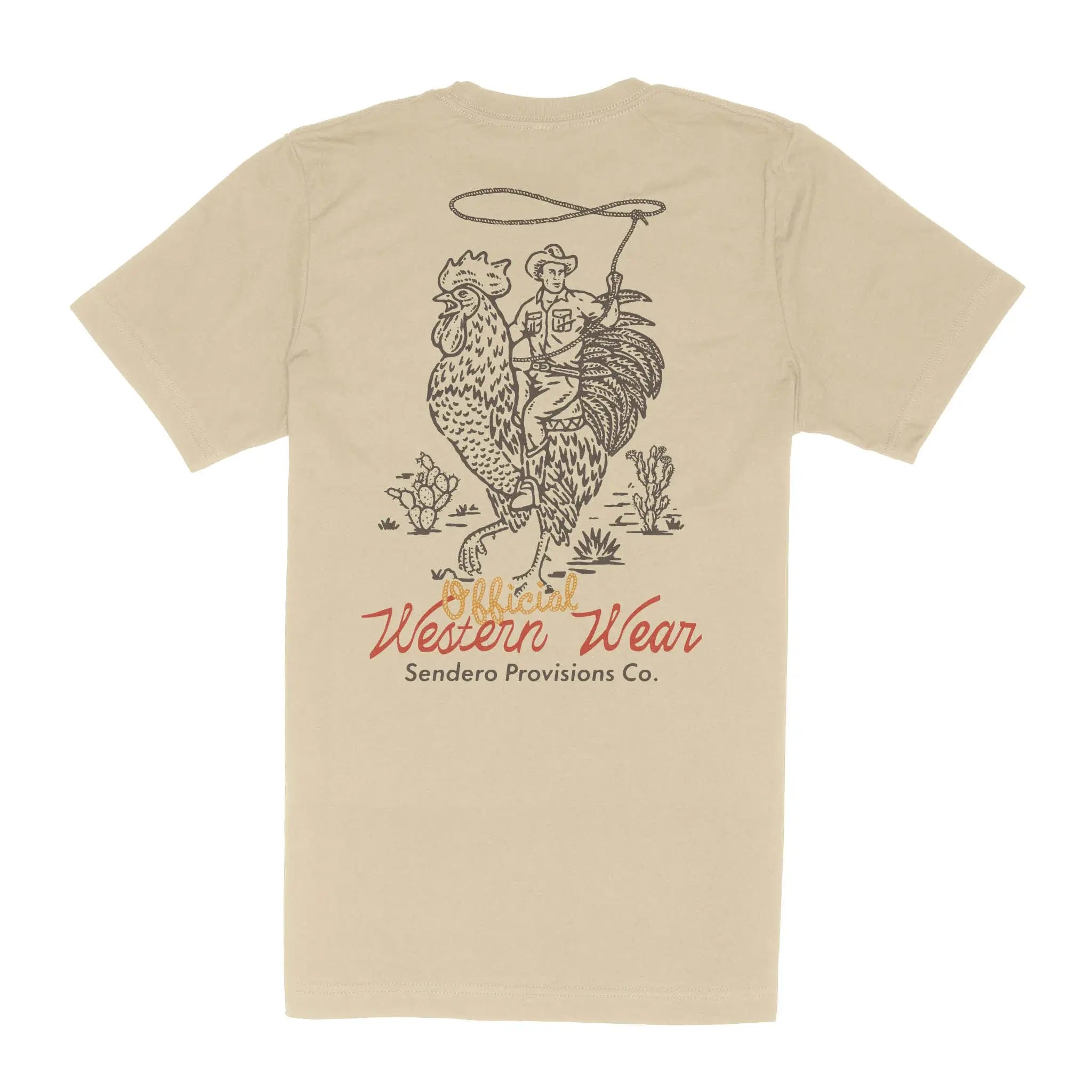 Sendero Official Western Cream Graphic Tee.