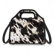 Trinity Ranch Black Genuine Hair-On Cowhide Crossbody Bag TR206-8360BK.