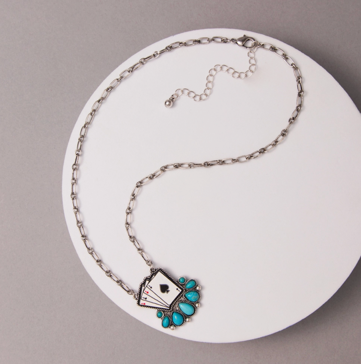 SP Sophia Collection Ace of Spades Necklace N18255SBTQ