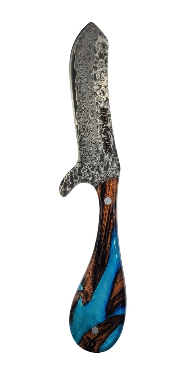Whiskey Bent Spring Branch Bullcutter Damascus Knife WB42-60