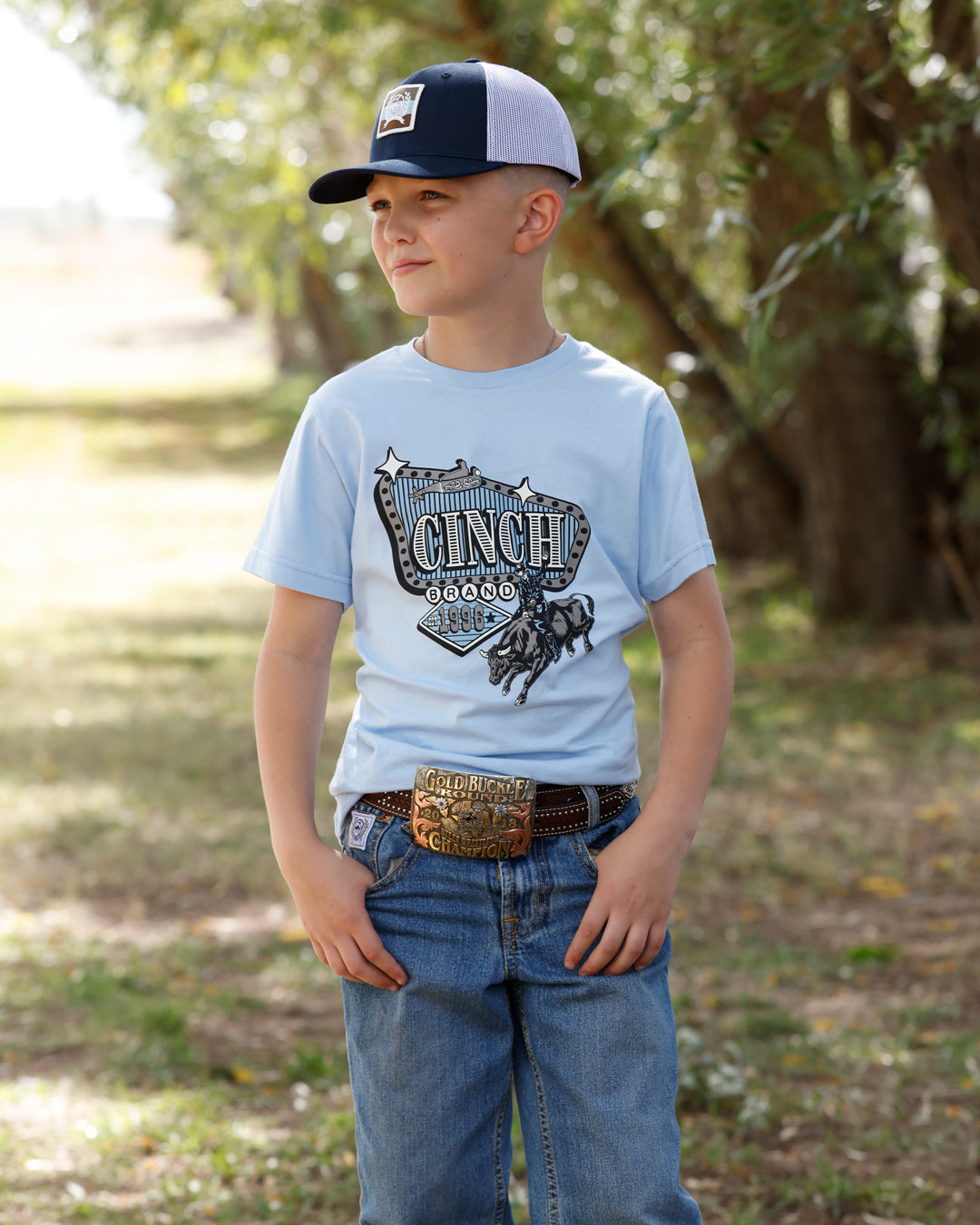 Cinch Boys Light Blue SS T-Shirt.