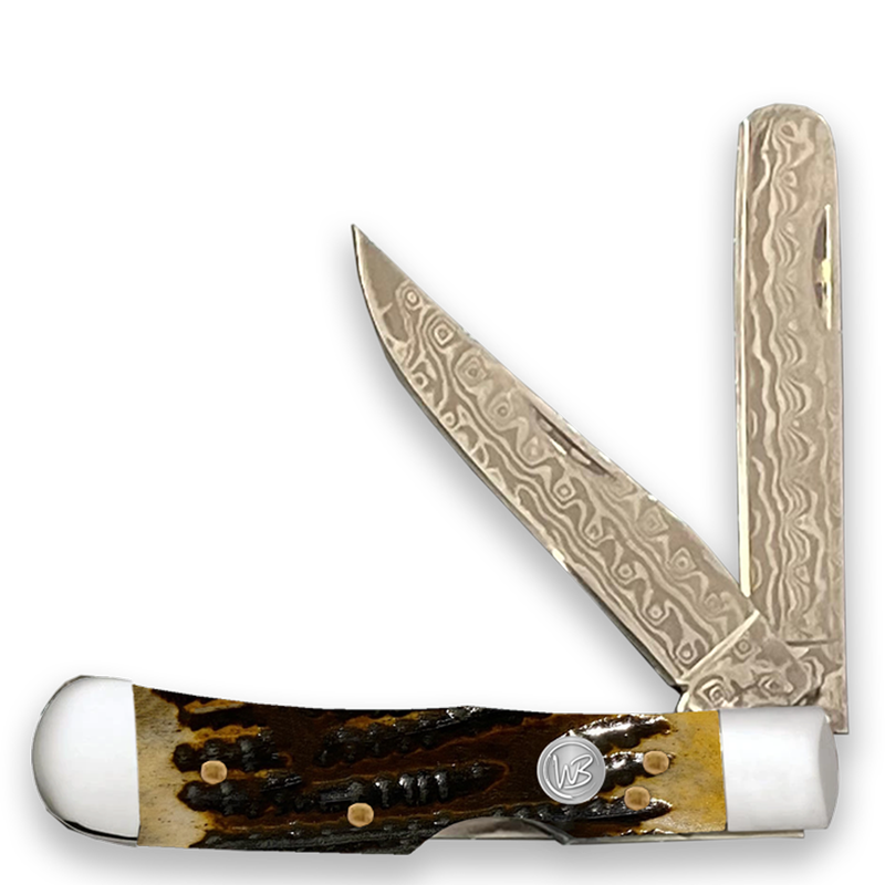 Whiskey Bent Honey Badger Trapper Bullcutter Knife WB45-41