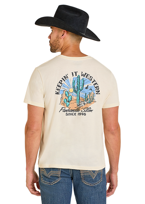 Panhandle Slim Men's Natural Graphic Tee PU21T07550