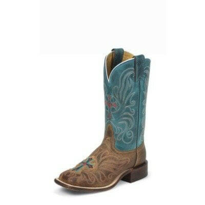 Women's Cross Overlay Western Boot C3 6B.