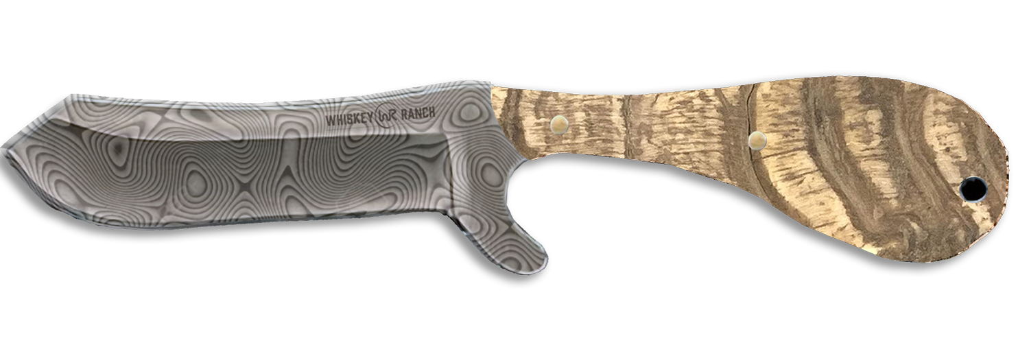 Whiskey Bent Ram Horn Bullcutter Knife WB42-06