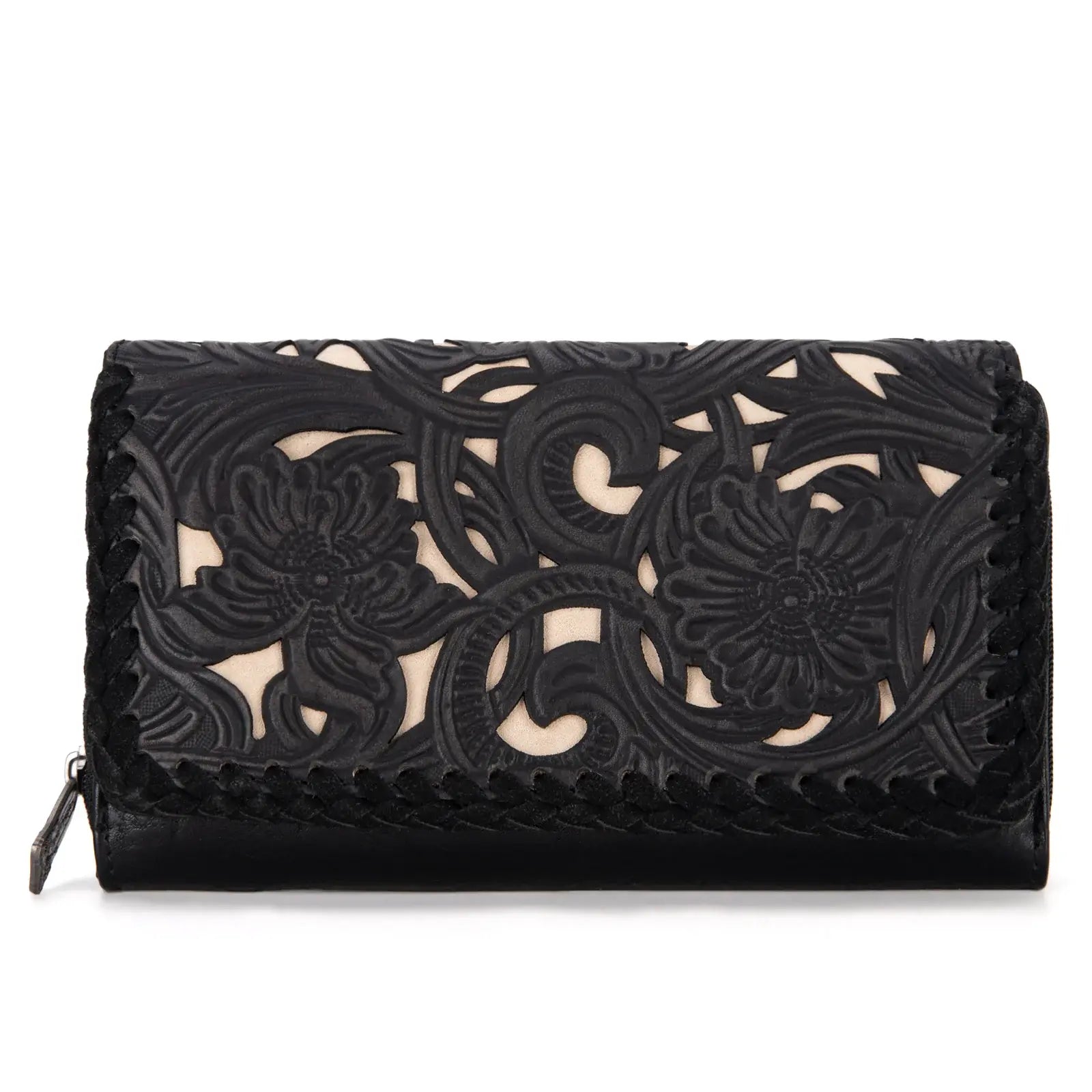 Trinity Ranch Floral Tooled Wallet.