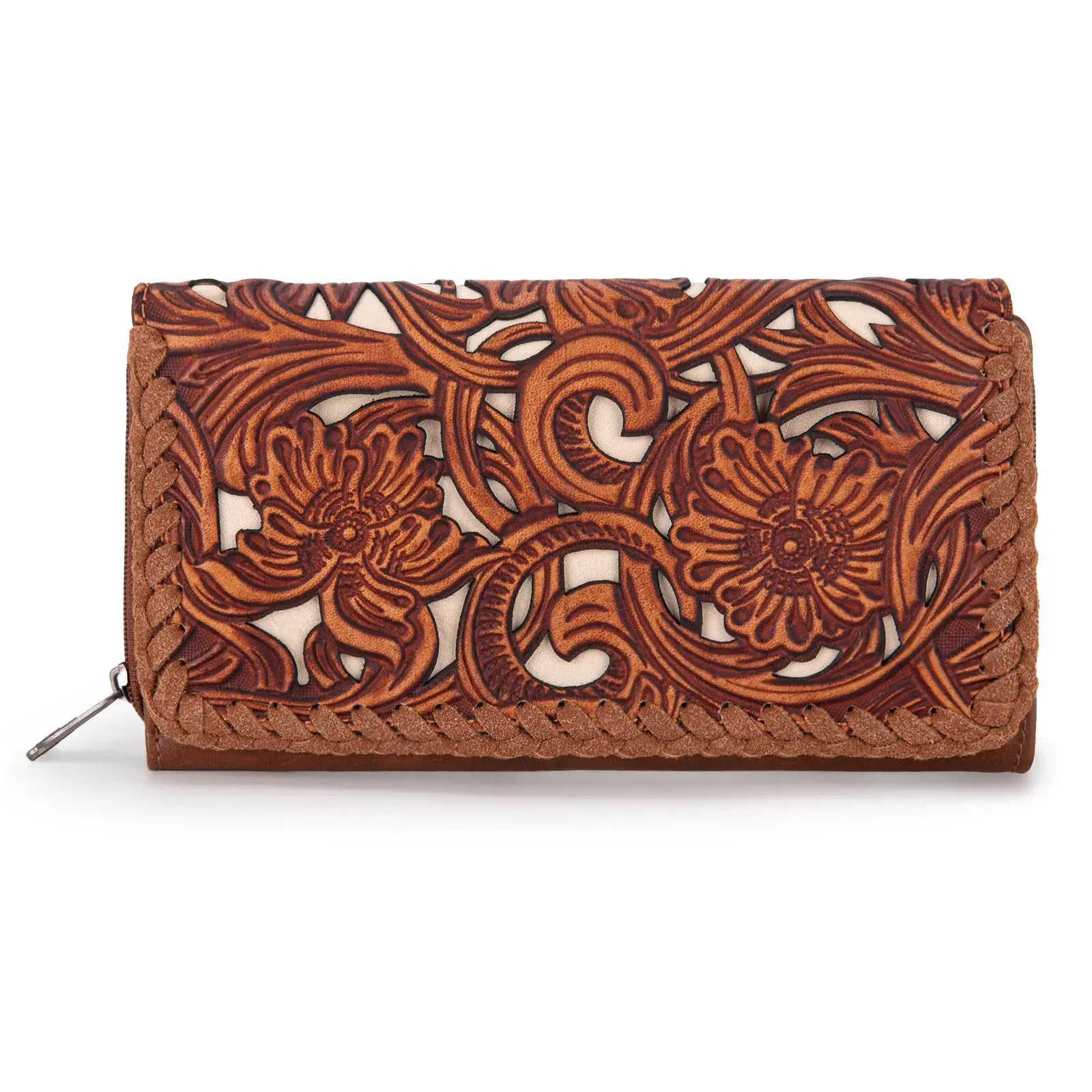 Trinity Ranch Floral Tooled Wallet.