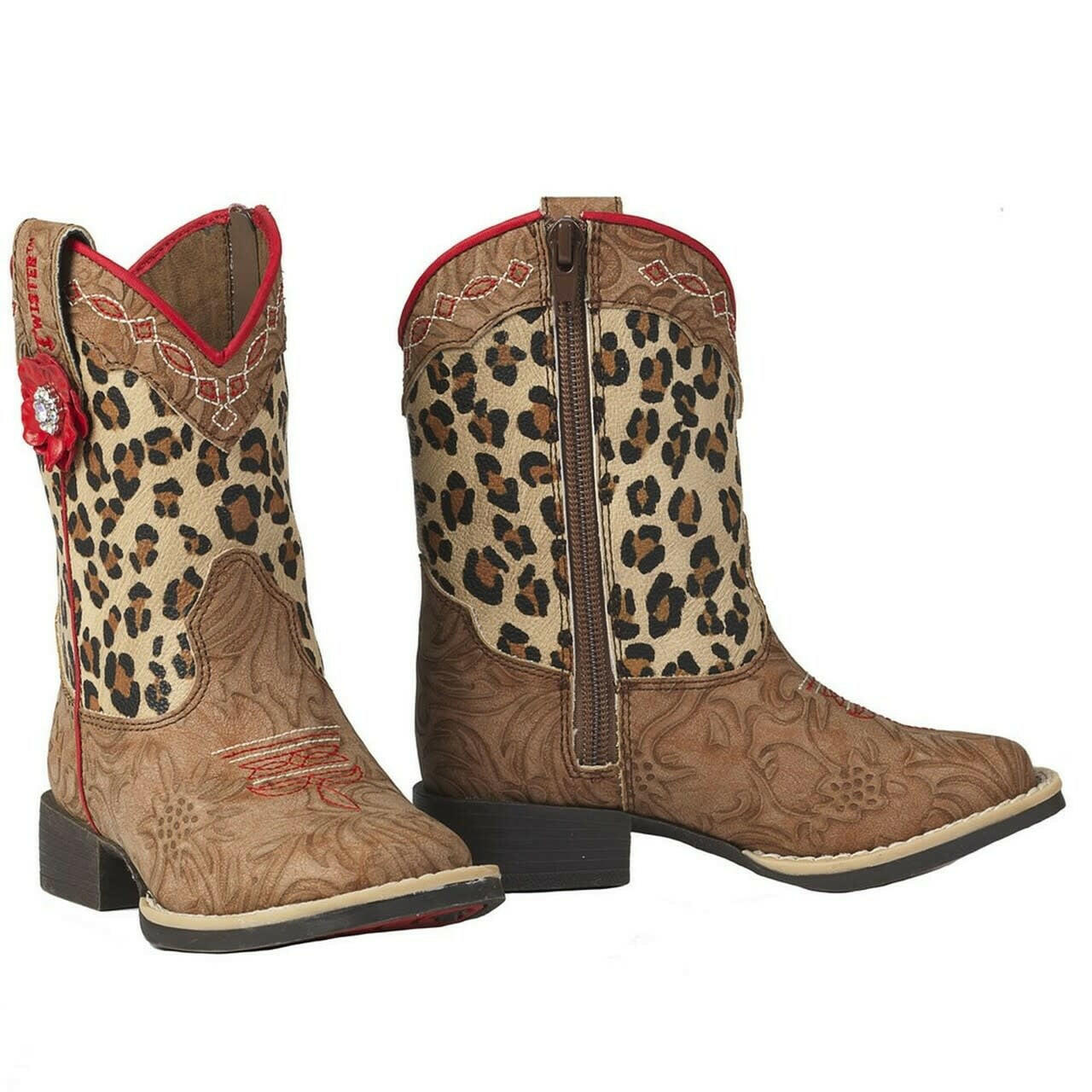 Twister Girl's Avery Leopard Boots.