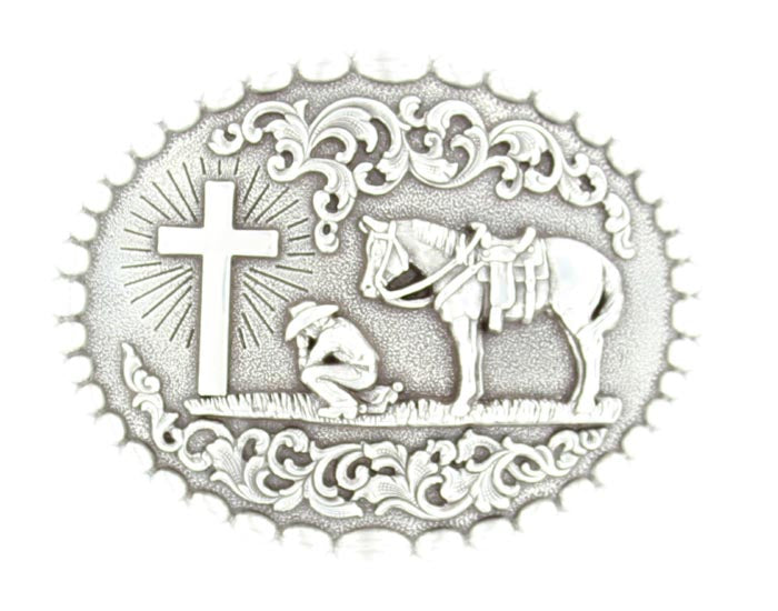 Nocona Cowboy Prayer Buckle 37374