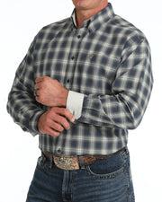 Cinch Men's Navy Plaid LS MTW1106129.