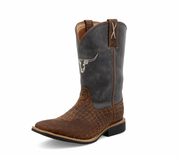 Twisted X Kid's Top Hand Chocolate Longhorn Boot YTH0017.