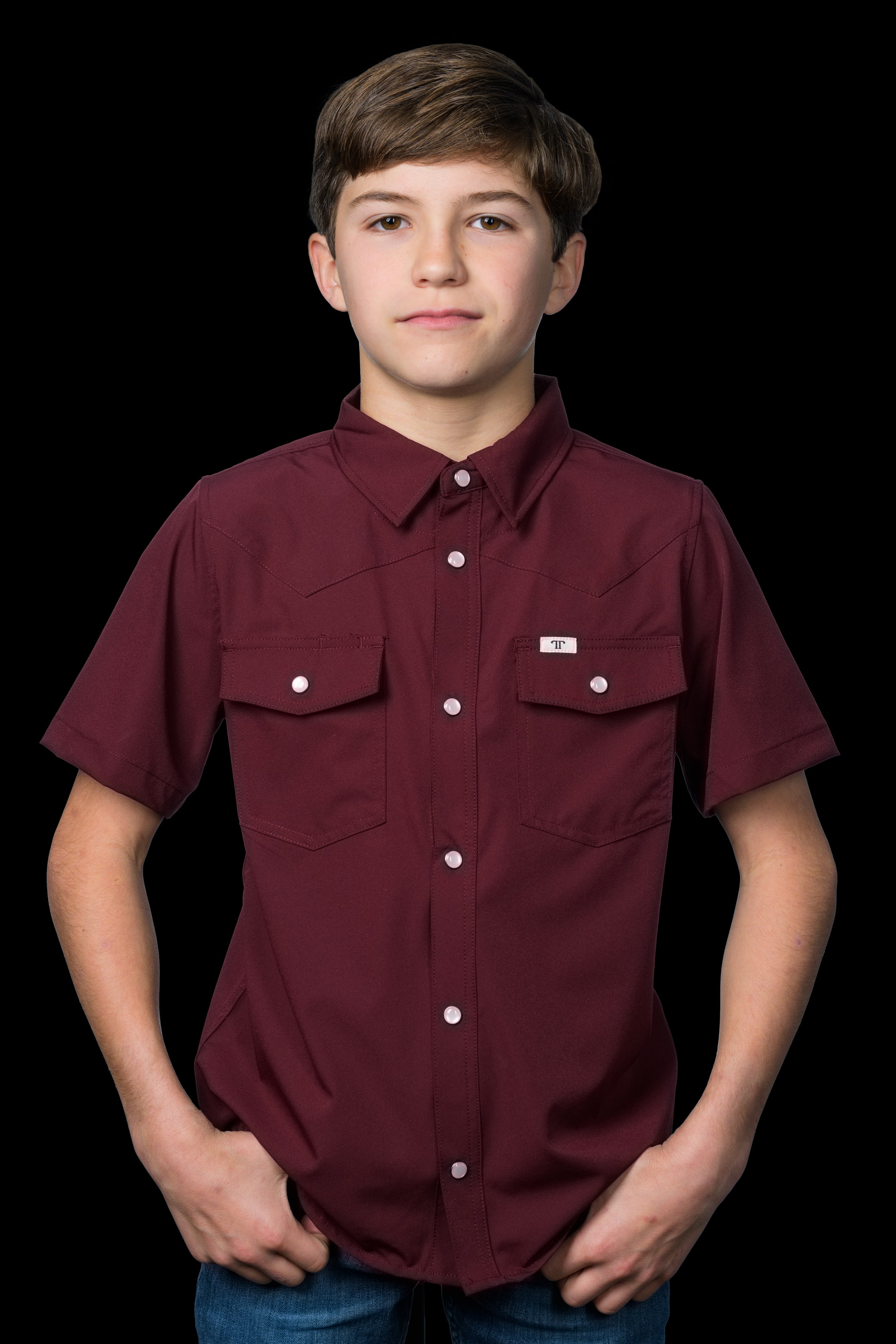 Ferrell Kid's Core Maroon Short Sleeve Shirt KSS3002331
