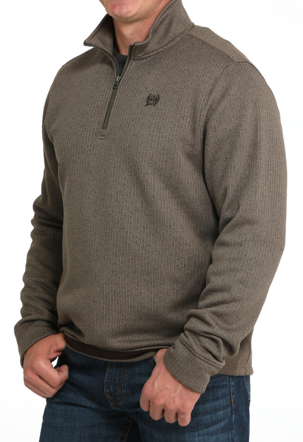 Cinch Men's Brown 1/4 Zip Pullover MWK1080017