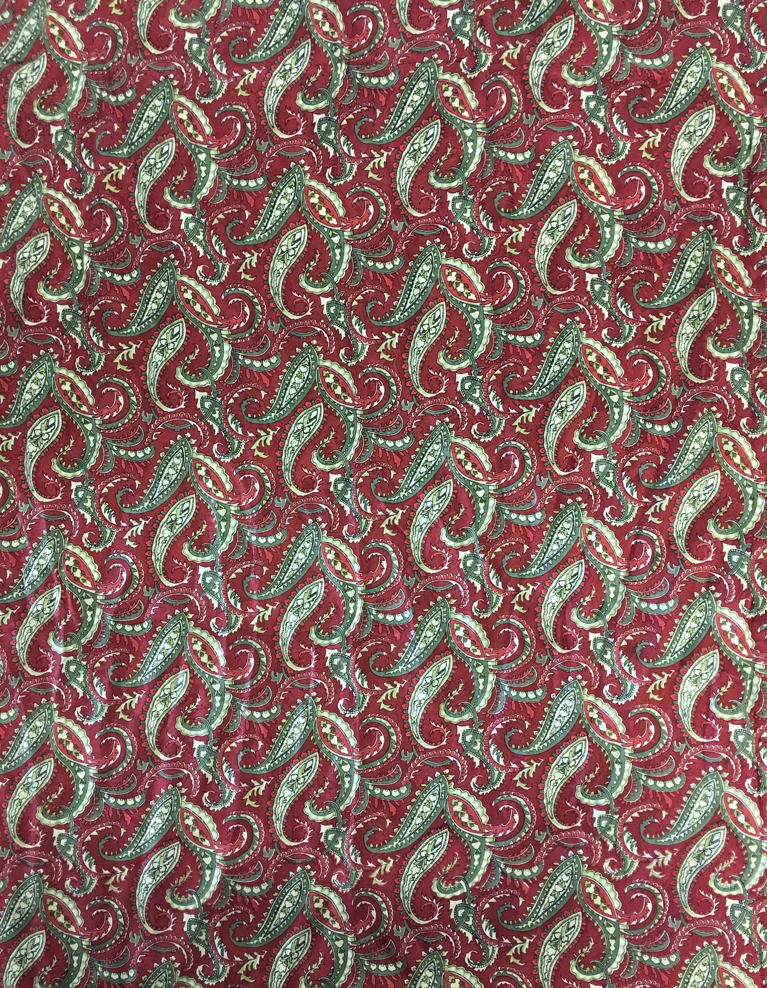 Wyoming Traders Wine Olive Paisley Wild Rag