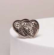 SP Sophia Collection Double Heart Cuff Ring R20022SB