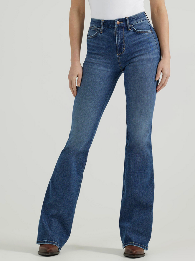 Wrangler Women's Bespoke High Rise Flare Jean 2359281