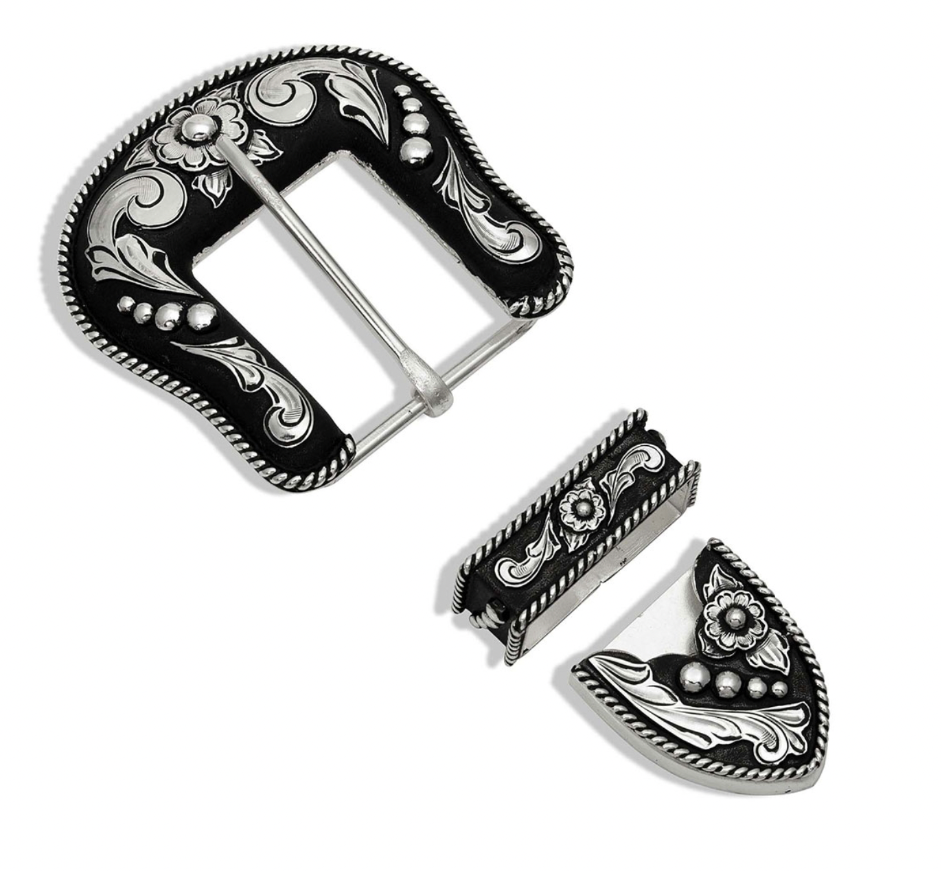 Montana Silversmiths 3 Piece Beads & Scrolls Buckle 62004