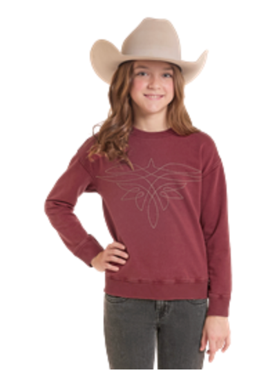 R&R Boot Stitch Pullover Burg BG91T10013.