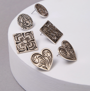 SP Sofia Collection 3 Piece Floral Filigree Earrings E17527SB