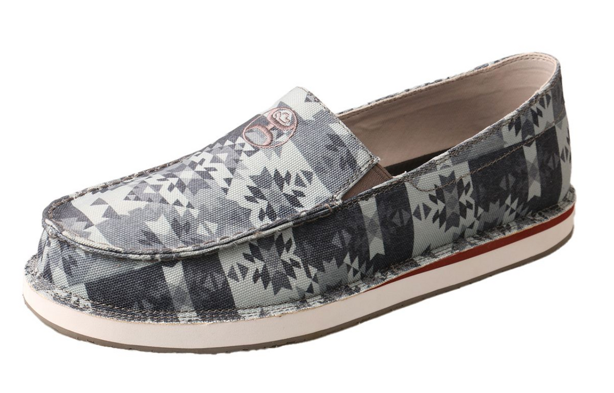 Twisted X CO Hooey Grey Multi Slip on Shoe MHYCL02 C3.