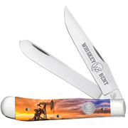 Whiskey Bent Pump Jack Sunrise Trapper Knife WB11-12
