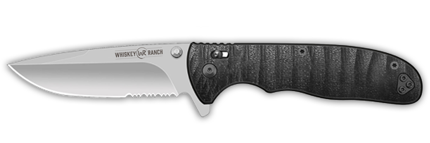 Whiskey Bent Raven Catch Pin Lock Knife WB50-002