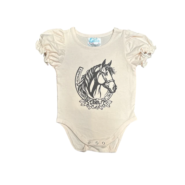 Shea Baby Girl's Horseshoe Onesie RSSB01