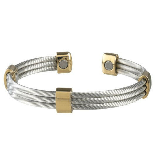 Trio Stainless Steel Cable Bracelet.