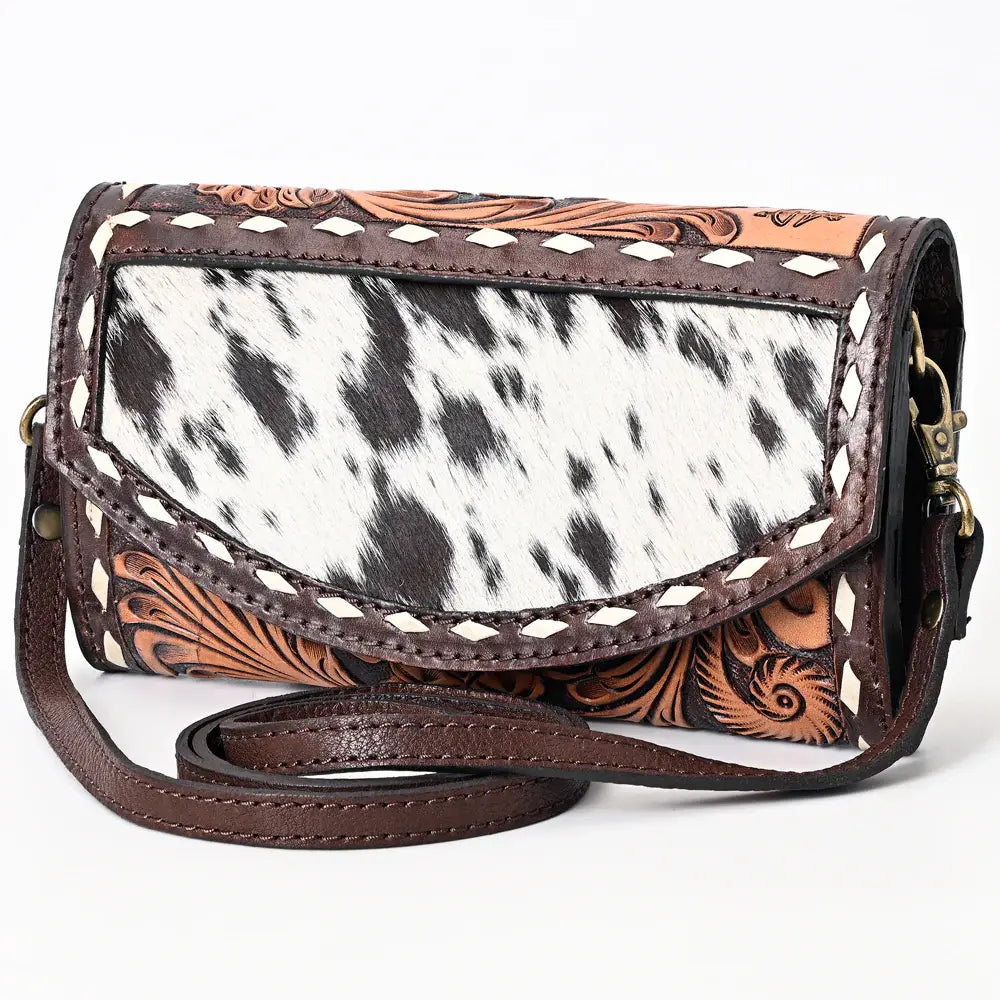 American Darling Hair-On Cowhide Buck Stitched Purse ADBGA384