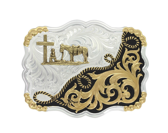 Montana Silversmiths Christian Cowboy Buckle 35410YG-731M