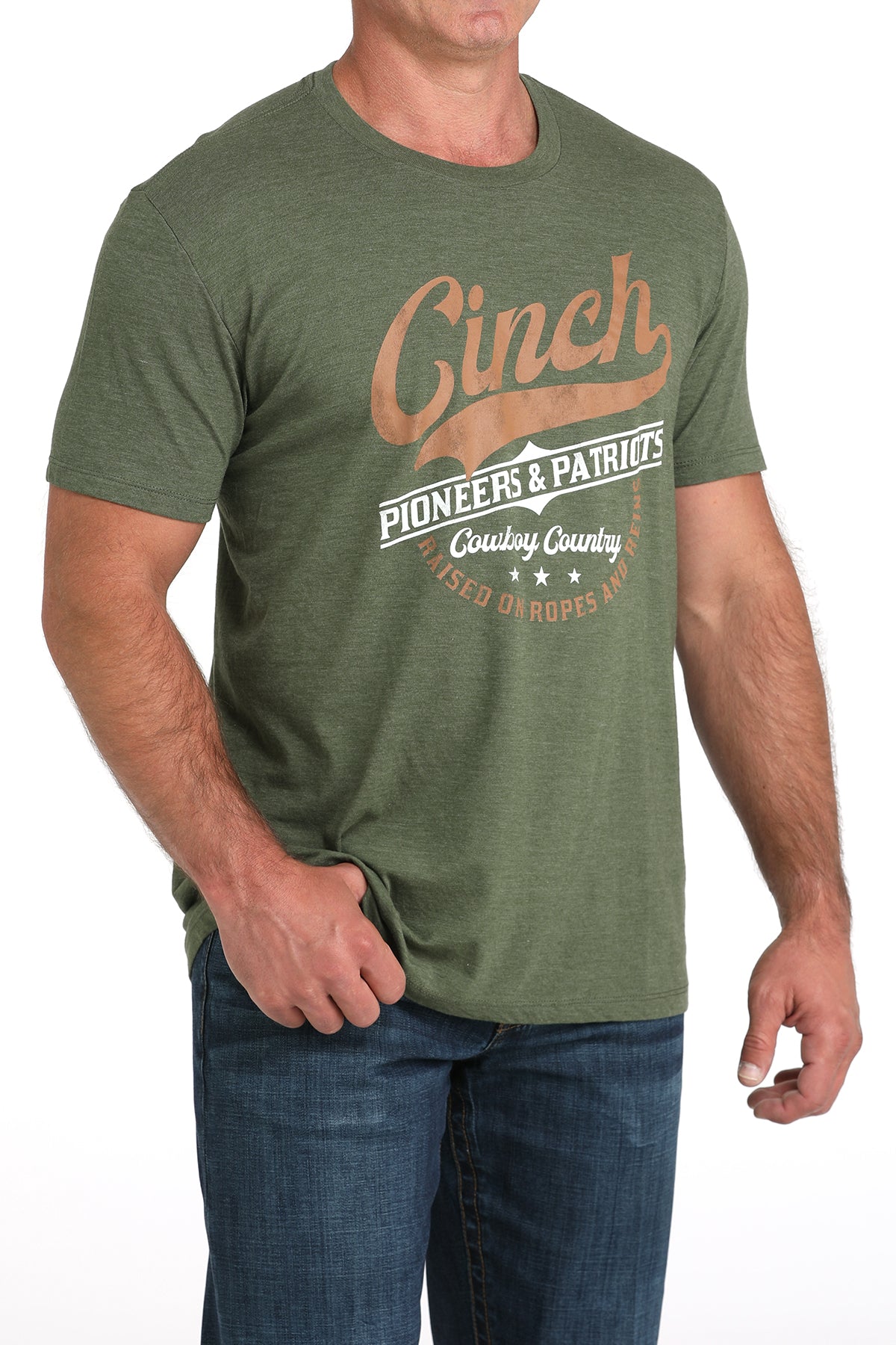 Cinch Men's Olive Graphic Tee MTT1690695