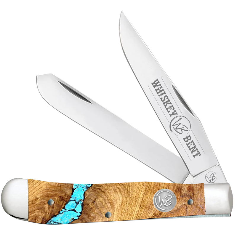 Whiskey Bent Turquoise River Trapper Knife WB11-14