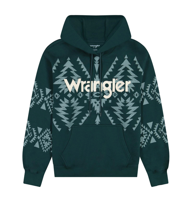 WRANGLER WMNS PUNCHY HOODIE TEAL 2385404.