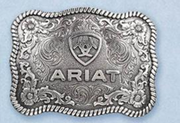 Ariat Silver Rectangular Rope Edge Buckle A37006