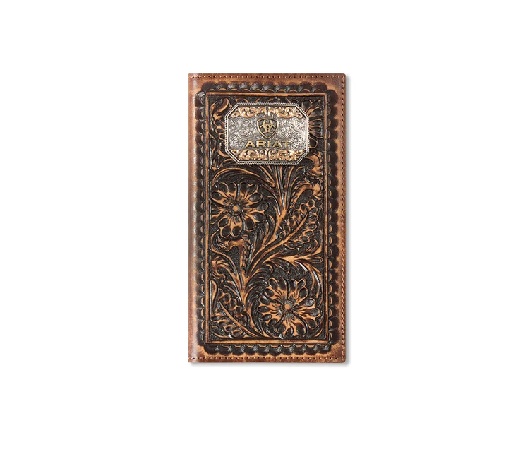 Ariat Buckle Concho Brn Wallet A3569402.