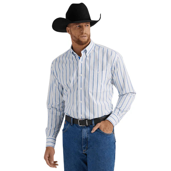 Wrangler Men's George Strait Striped Shirt 112344872