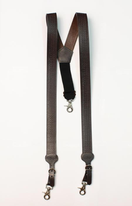 Nocona Men's Leather Suspenders N8512402