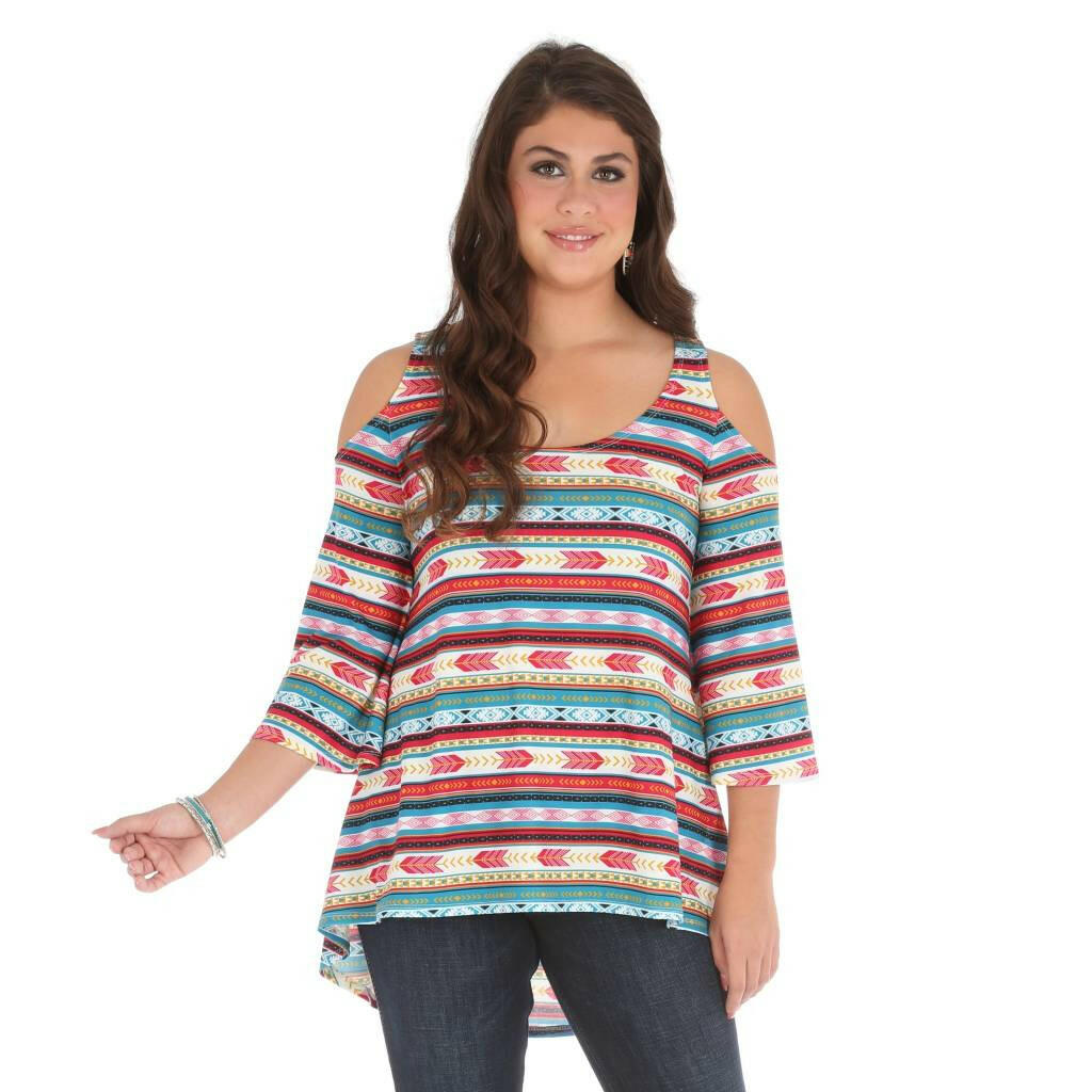 Wrangler Women's Cold Shoulder Shirt Medium.