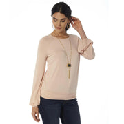 Women's Pale Pink Flowy Sweatshirt.