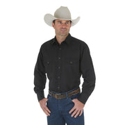 Wrangler Men's Black Pinstripe Shirt.