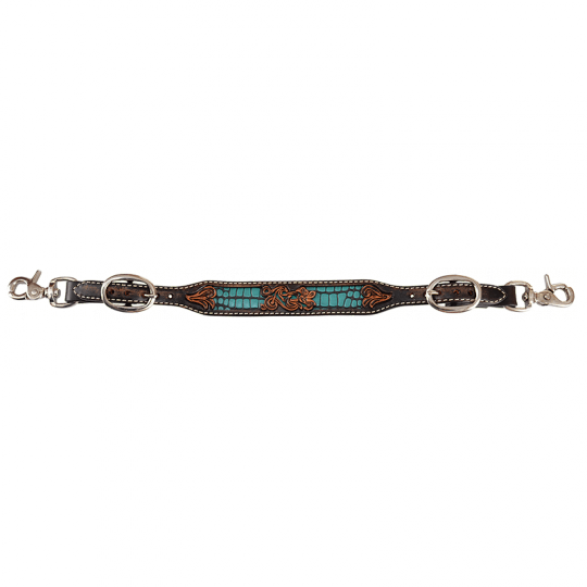 Reinsman Turq Gator Inlay Wither Strap X0016-T00V.