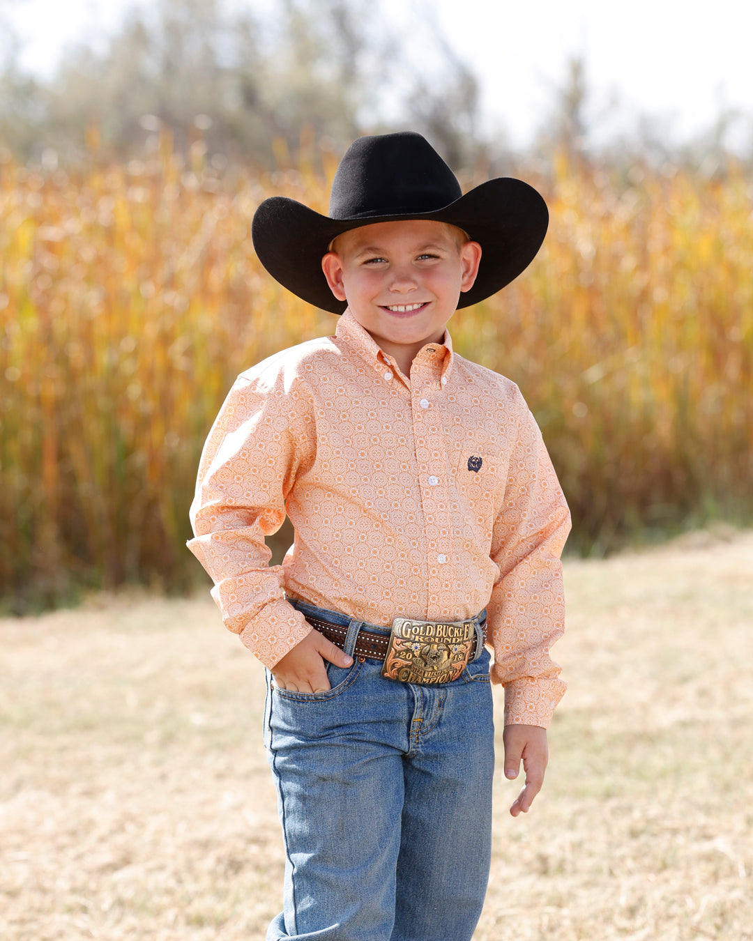 Cinch Boy's Org Print LS MTW7060424.