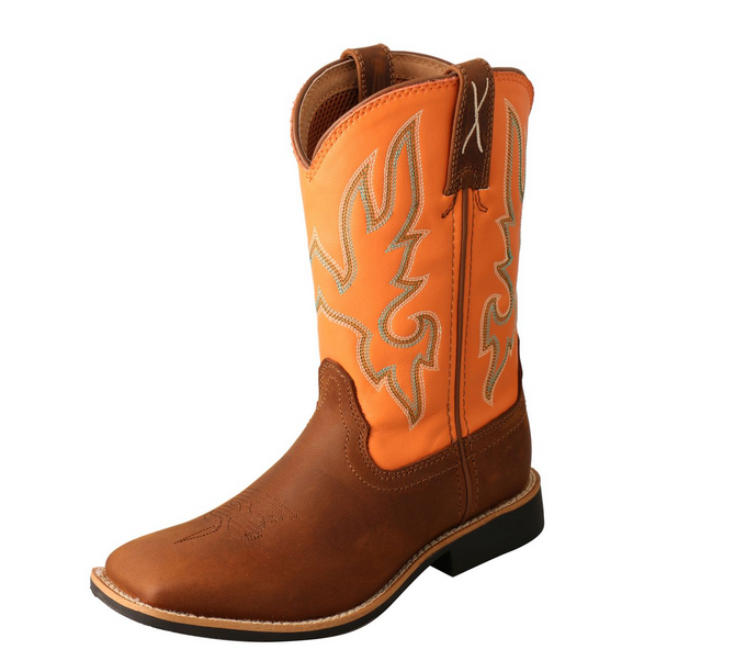 Twisted X CO Youth Org and Brwn Top Hand Boot YTH0018 C3.