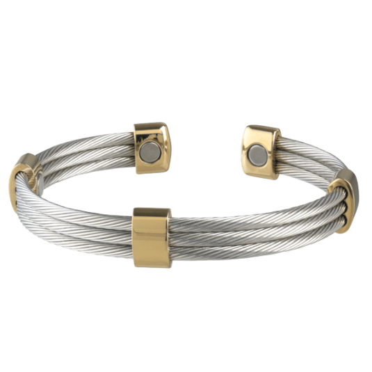 Trio Stainless Steel Cable Bracelet.