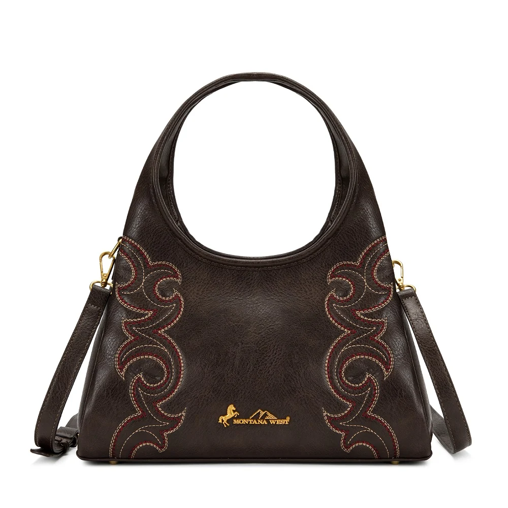 Montana West Coffee Embroidery Crossbody Bag MW-HB-1387-918-CF.