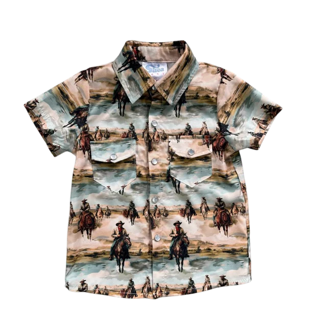 Shea Baby Boy's Sunrise Cowboy Snap Front Shirt BOYSS22