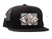LAZY J YTH BLK IRON HORN CAP YTHBLK-IH.