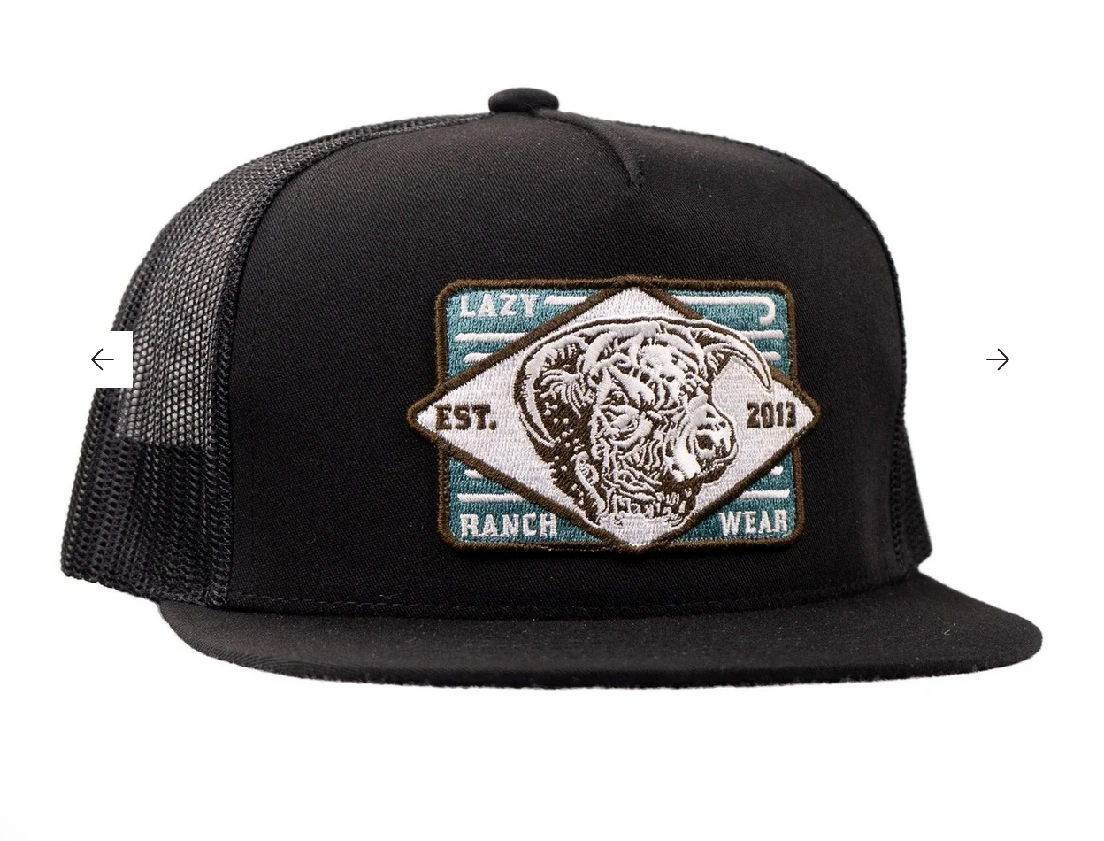 LAZY J YTH BLK IRON HORN CAP YTHBLK-IH.