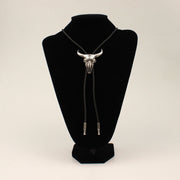 Double S Steer Skull Western Bolo Tie 22233
